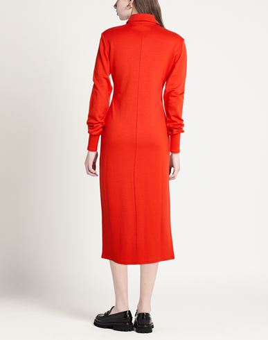 Woman Midi dress Tomato red Size XS Virgin Wool