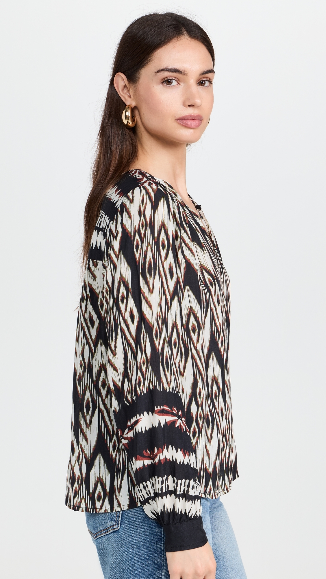 Abrielle Blouse Black/Ecru