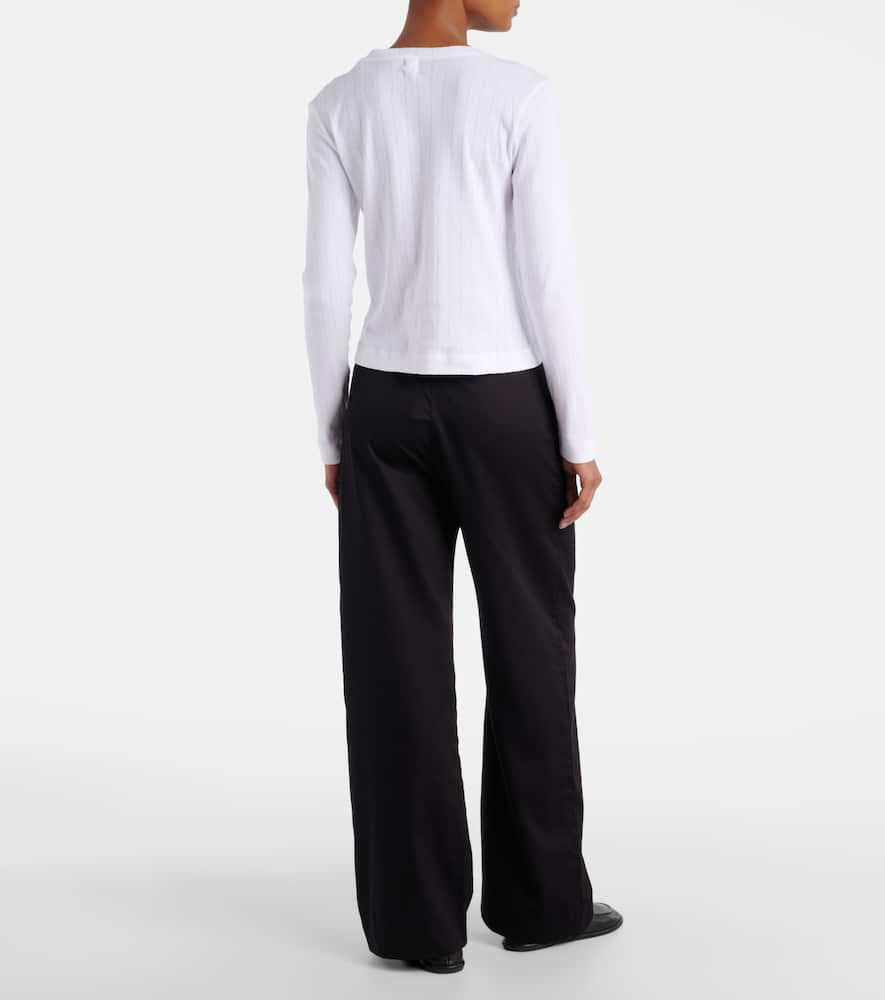 Leset Pointelle cotton cardigan