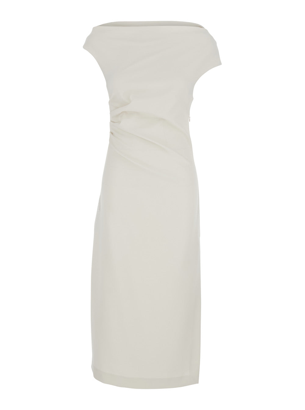 Square Neckline Dress — White