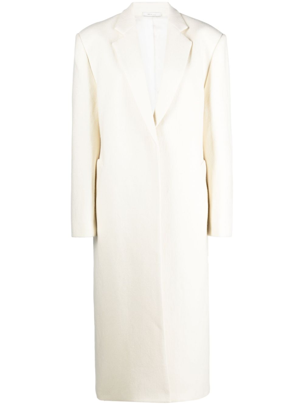 Tailored single-breasted coat - White