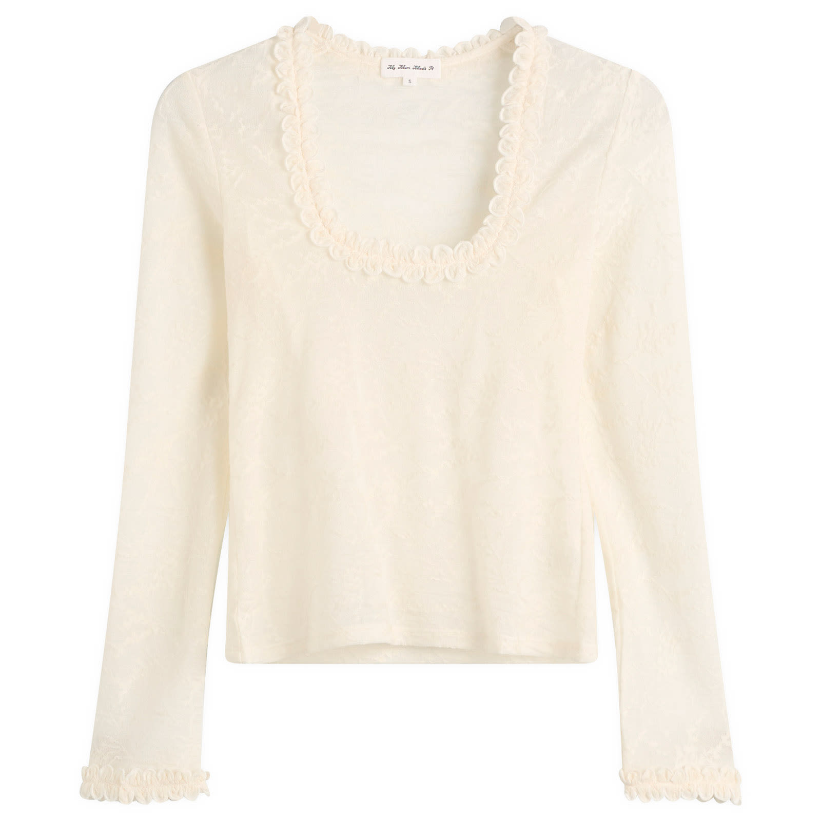 Women's Lace Poem Top in White
