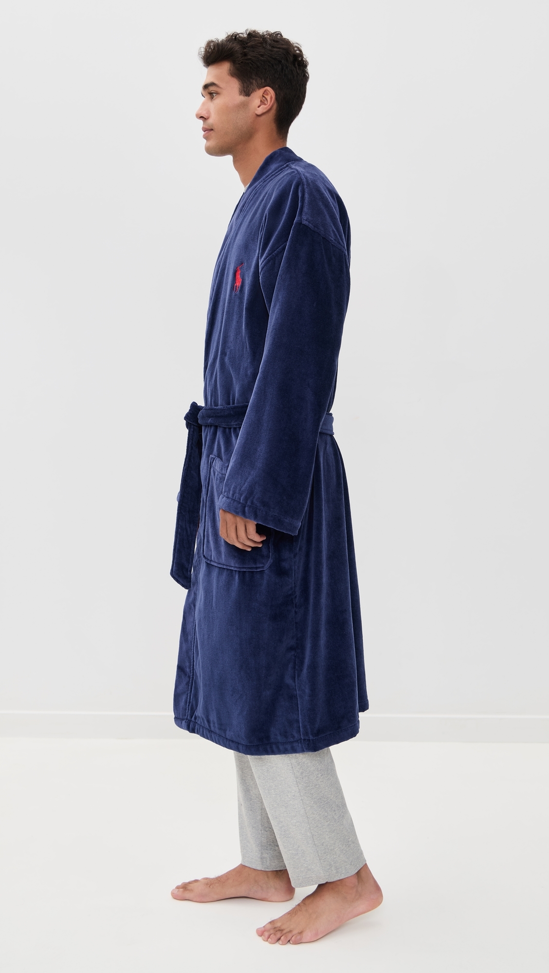 Terry Velour Robe Cruise Navy XL