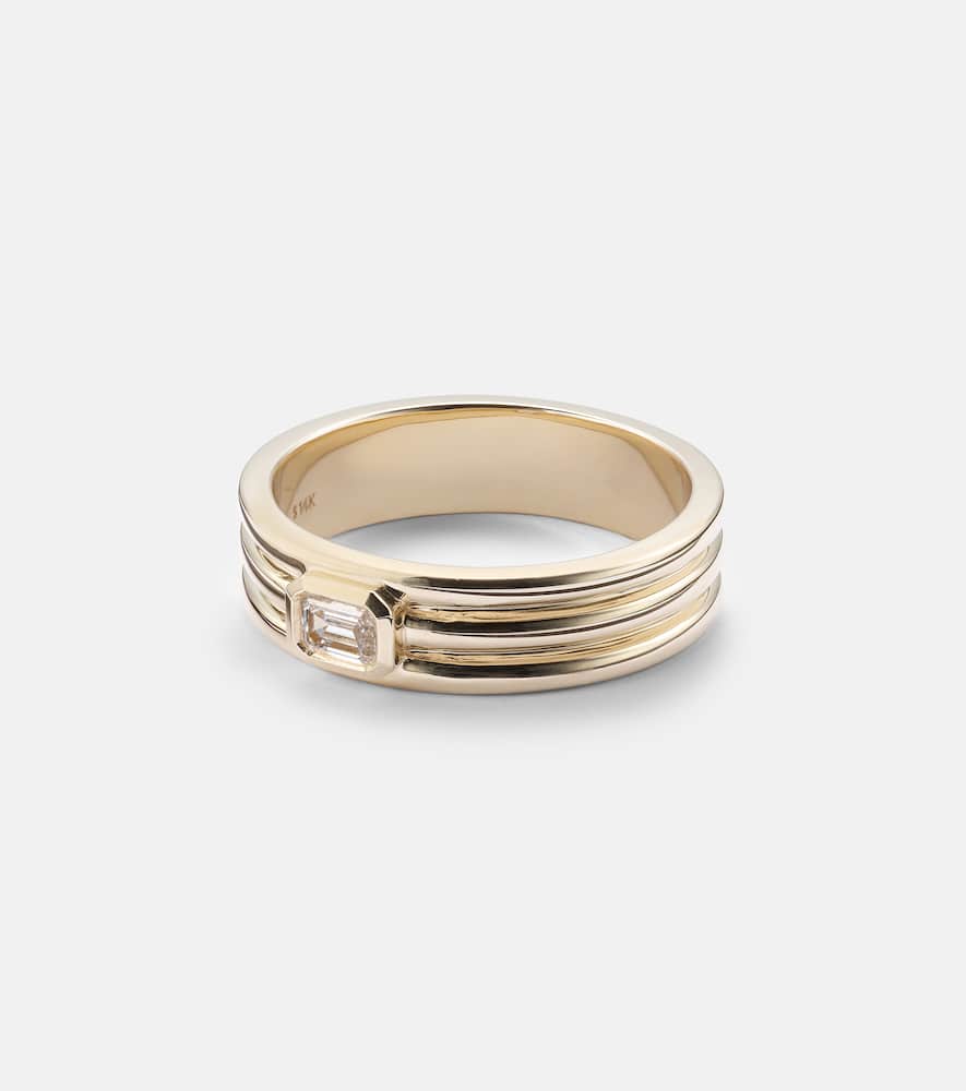 Stone and Strand 14kt gold ring with diamond