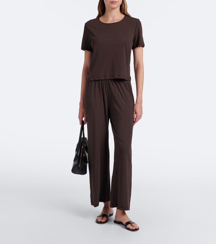 Milo cropped cotton wide-leg pants
