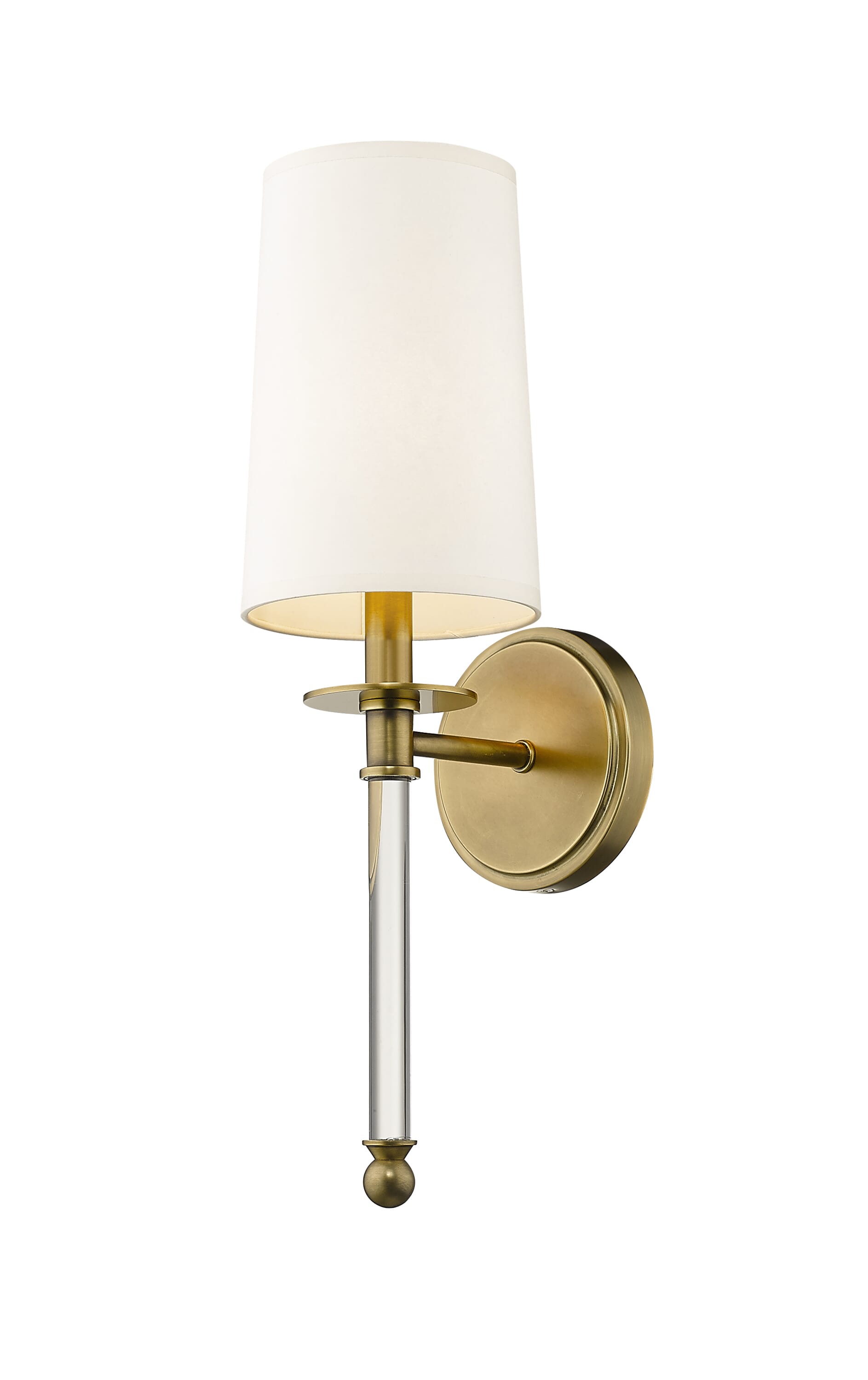 Mila 1-Light Wall Sconce In Rubbed Bra