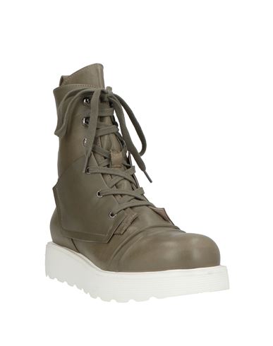 Woman Ankle boots Military green Size 4 Leather