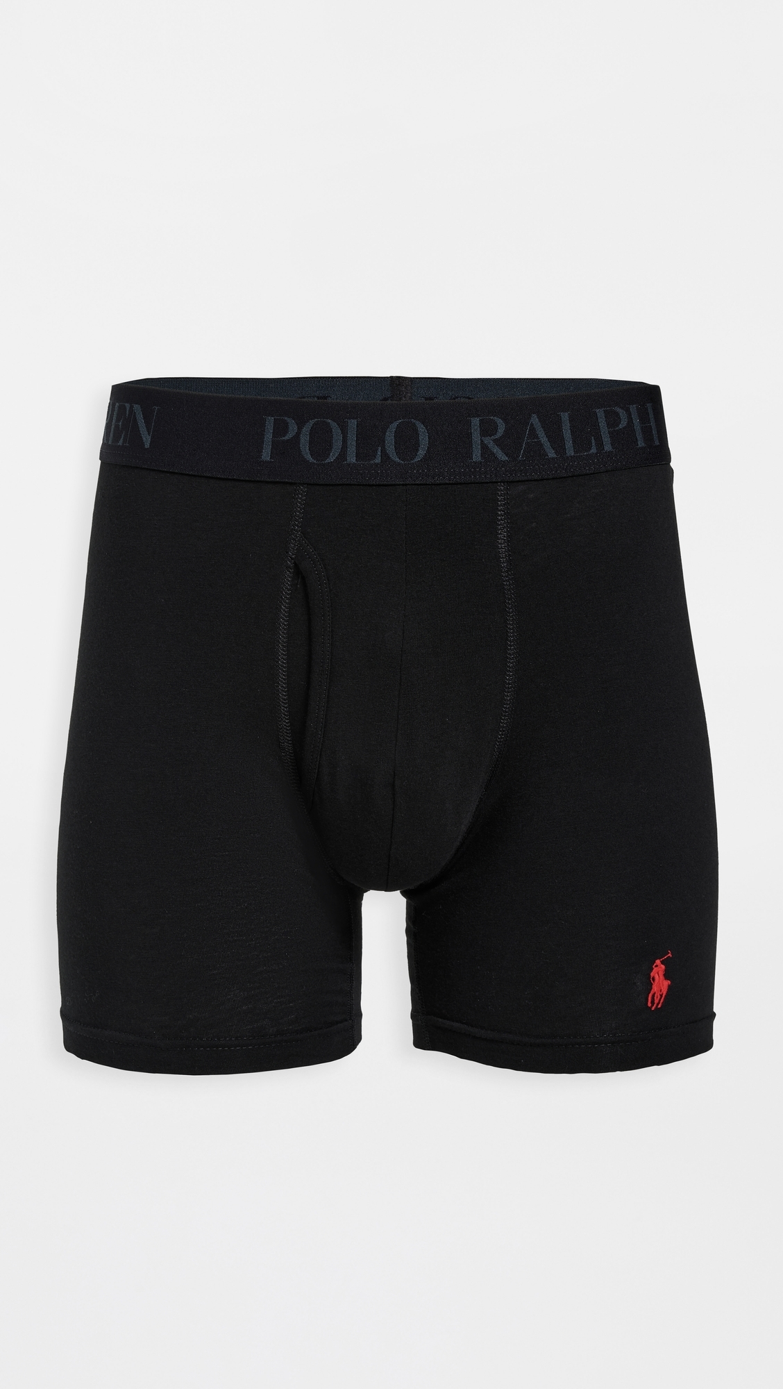 4D Flex Cotton Modal Boxer Briefs 3 Pack Polo Black