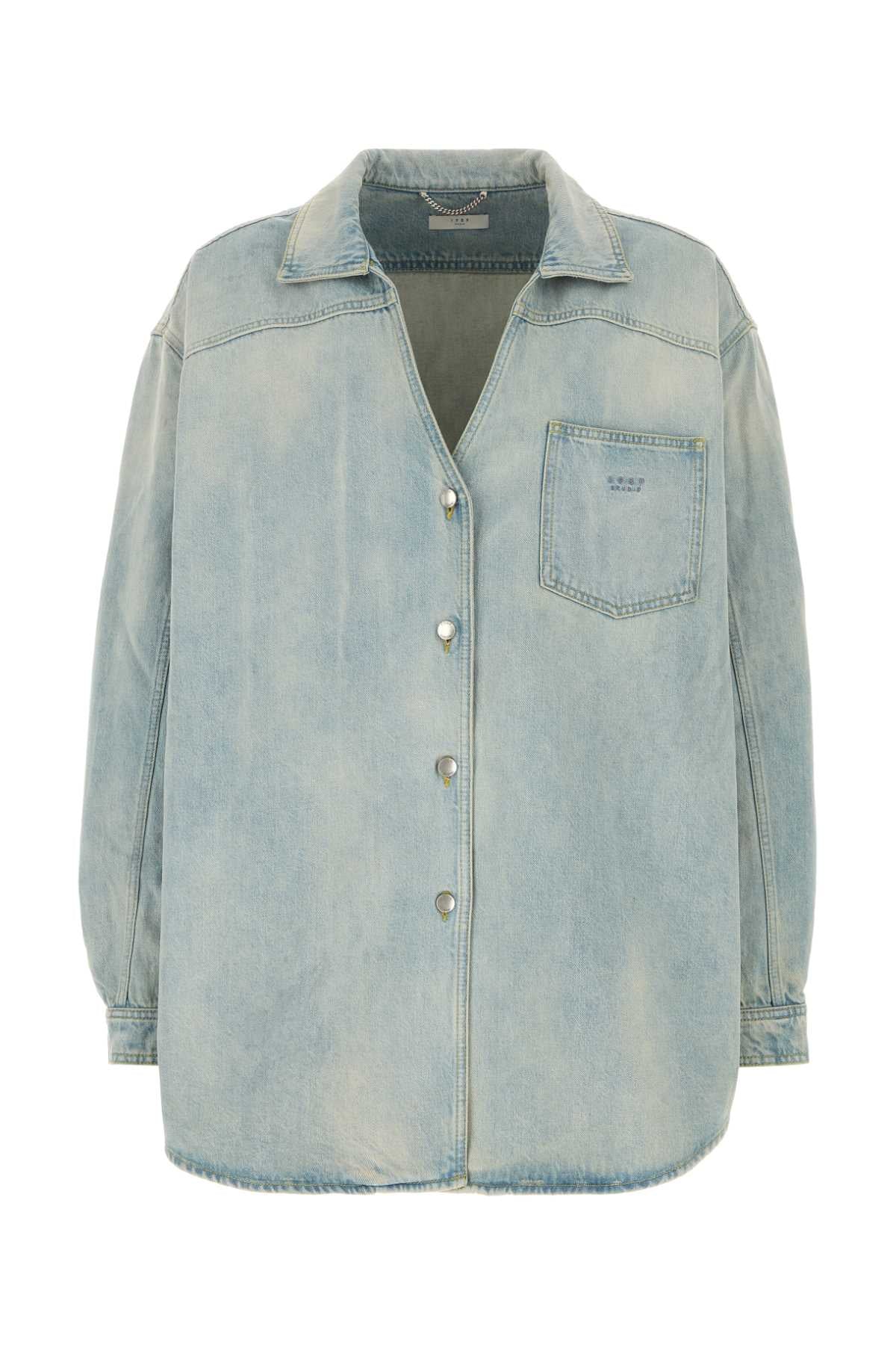 Cotton Denim Shirt — Blue