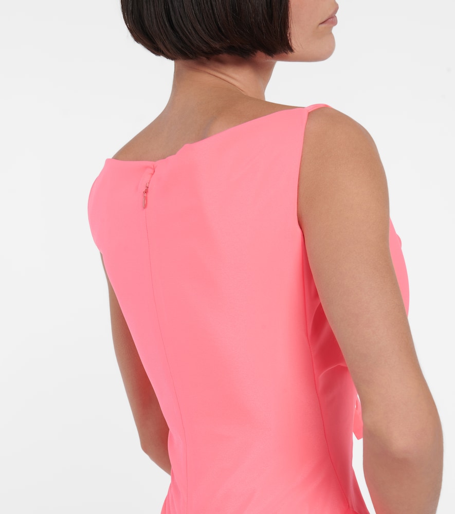 Draped crêpe minidress