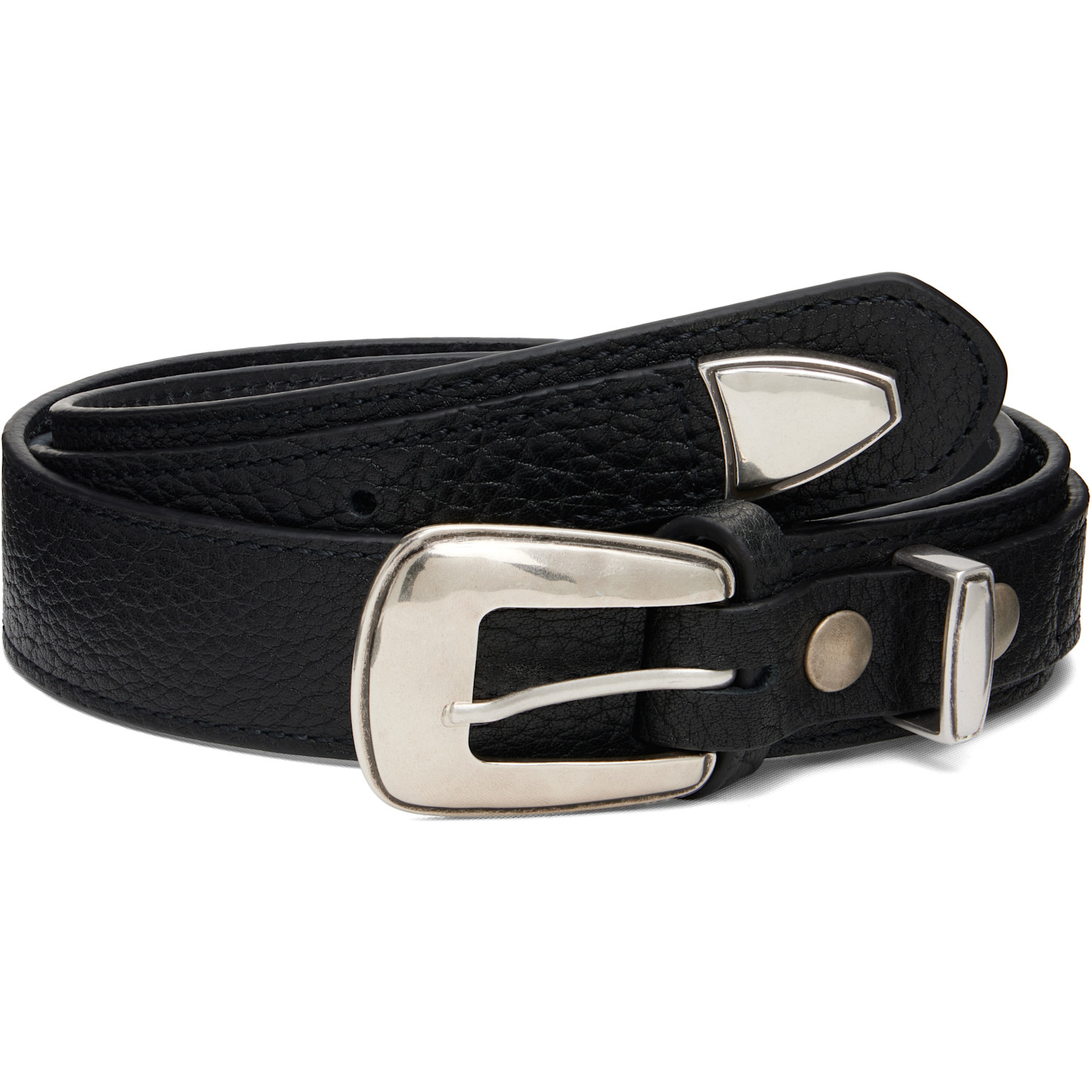 Black Minimal Western Belt