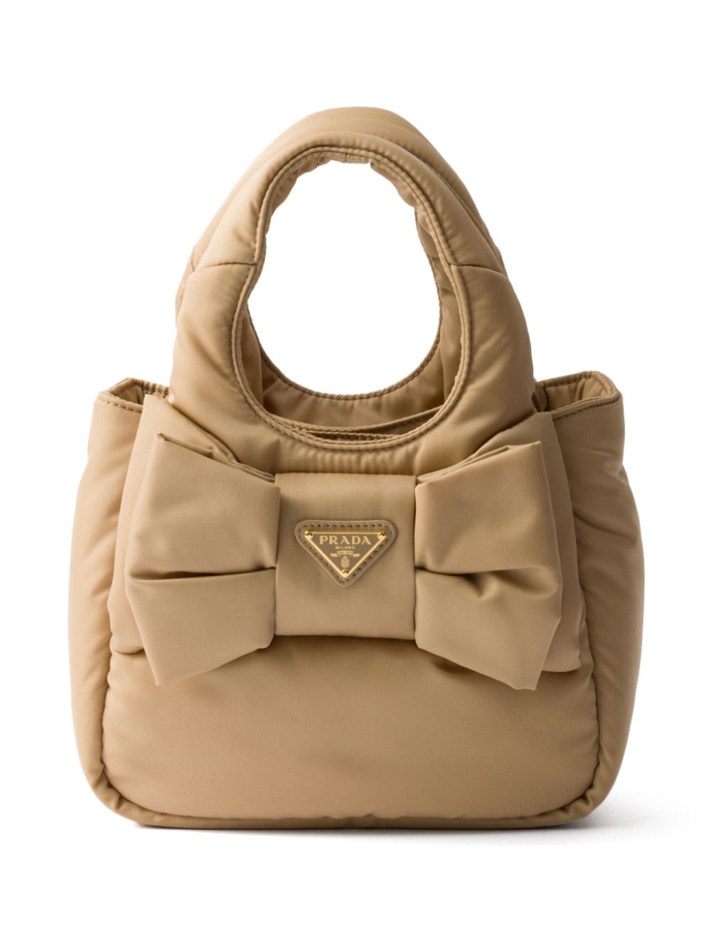 Padded Re-Nylon mini bag - Neutrals