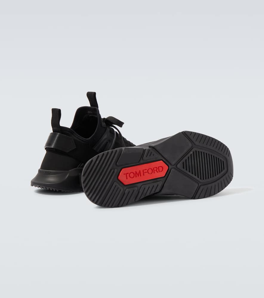 Jago leather-trimmed sneakers