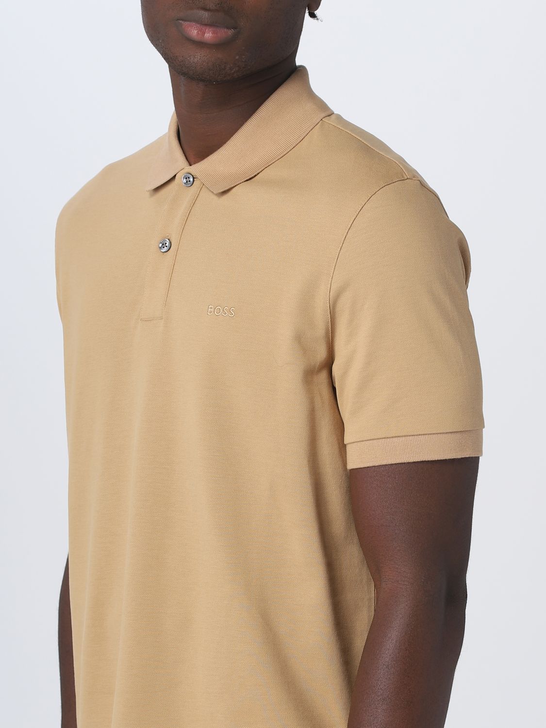 Polo Shirt Men color Beige