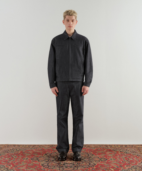 Slub Denim Like Officer Pants