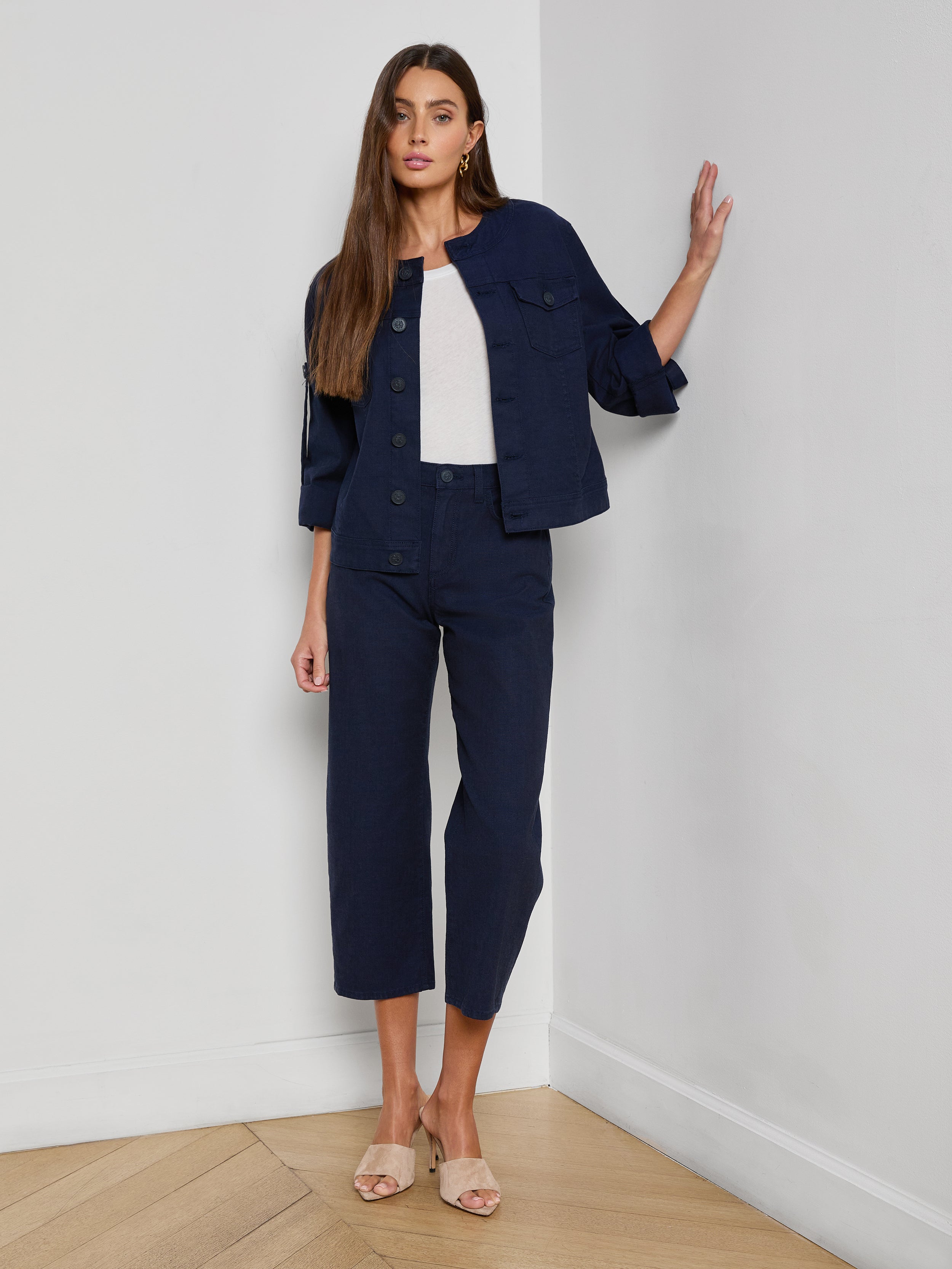 Anouk Jean Jacket In Saturated Blue