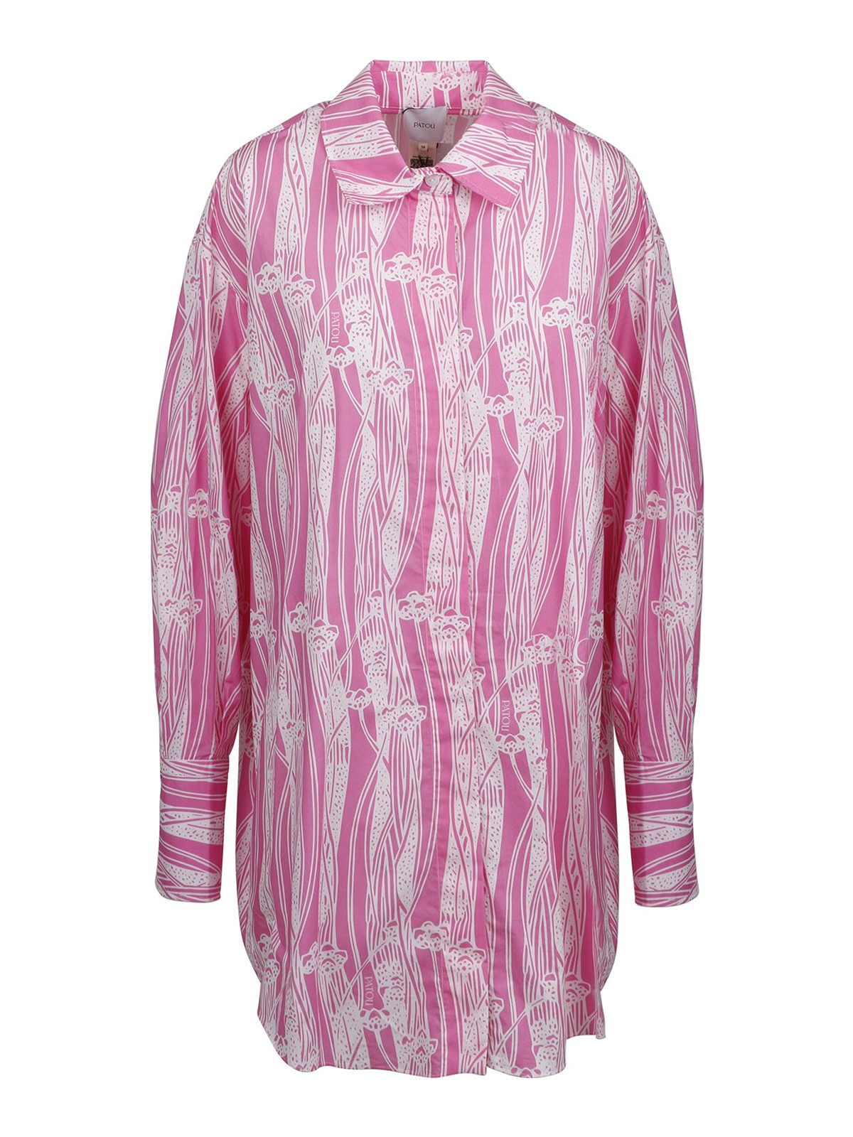 Abstract print over shirt