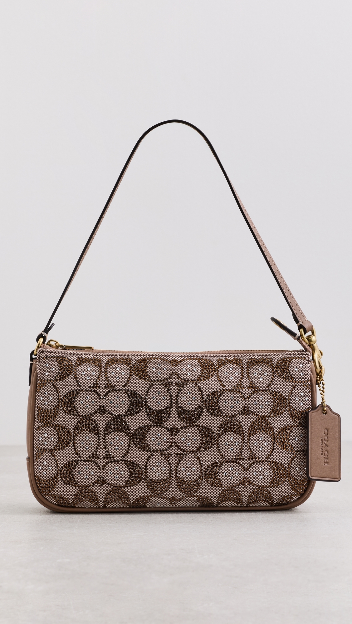 Crystal Signature Jacquard Plaza Bag Mushroom One Size