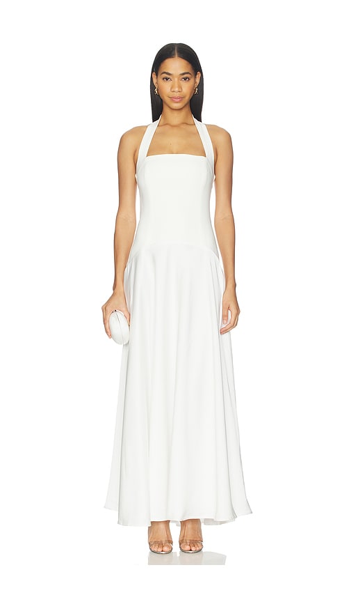 Runaway The Label Odina Square Neck Maxi Dress in Ivory. XL. Also in