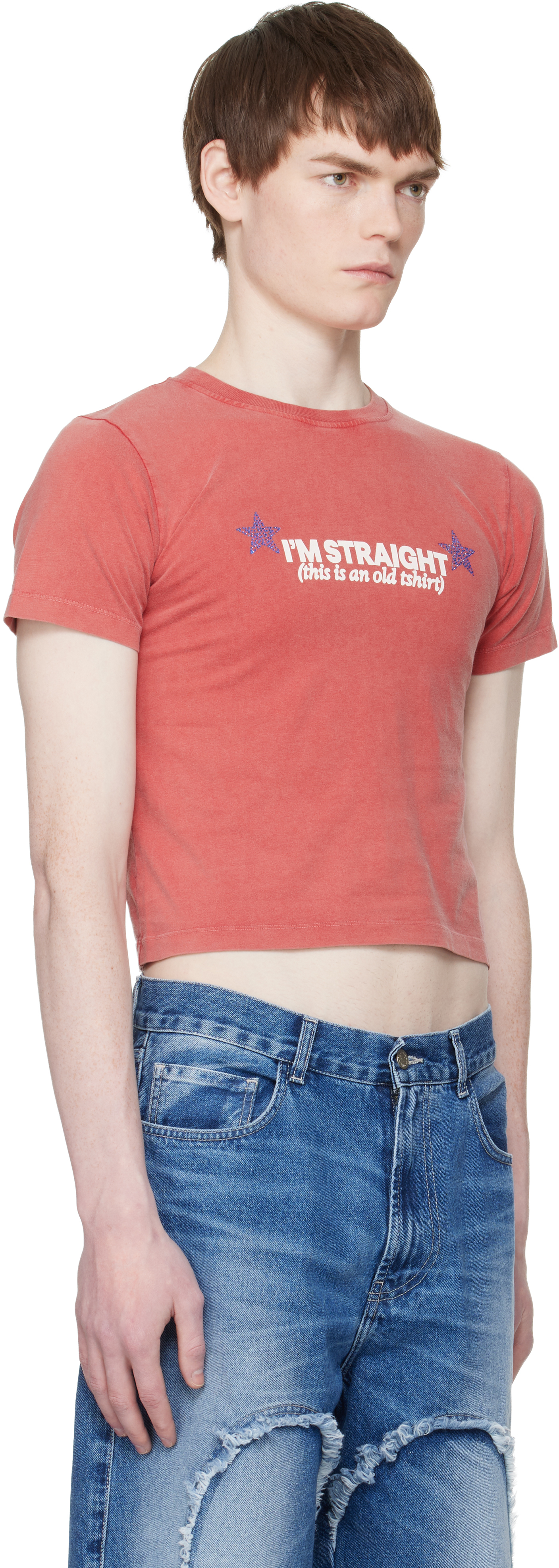 Red 'Straight Up Gay' T-shirt