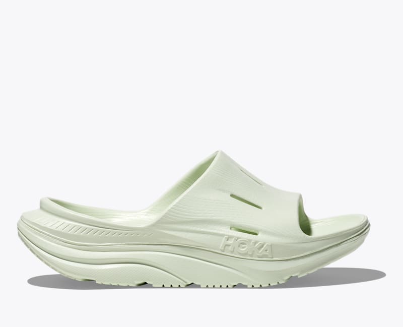 HOKA ORA Recovery Slide 3 Shoes in Sea Glass/Sea Glass