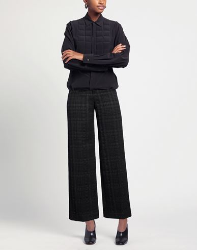 Woman Pants Black Size 10 Cotton, Polyester, Metallic fiber, Elastane