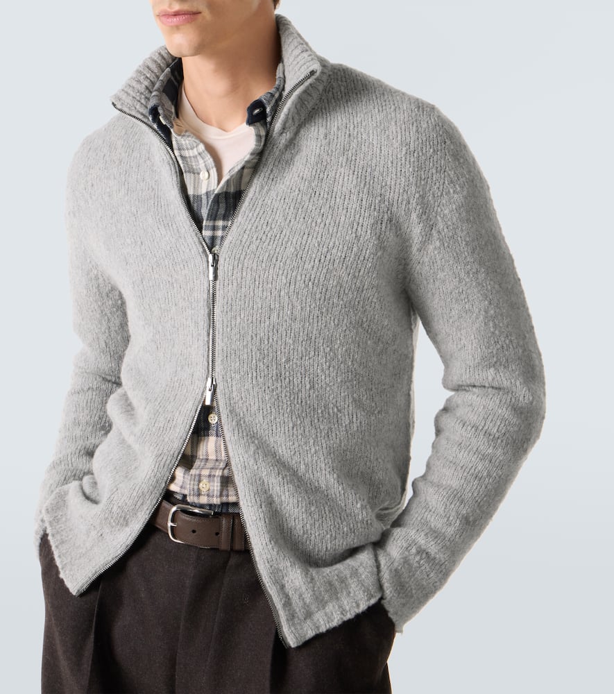 Wool and cashmere-blend cardigan