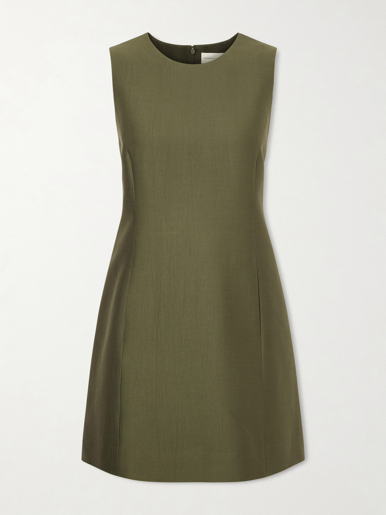 Melodie Cotton And Silk-blend Mini Dress - Green