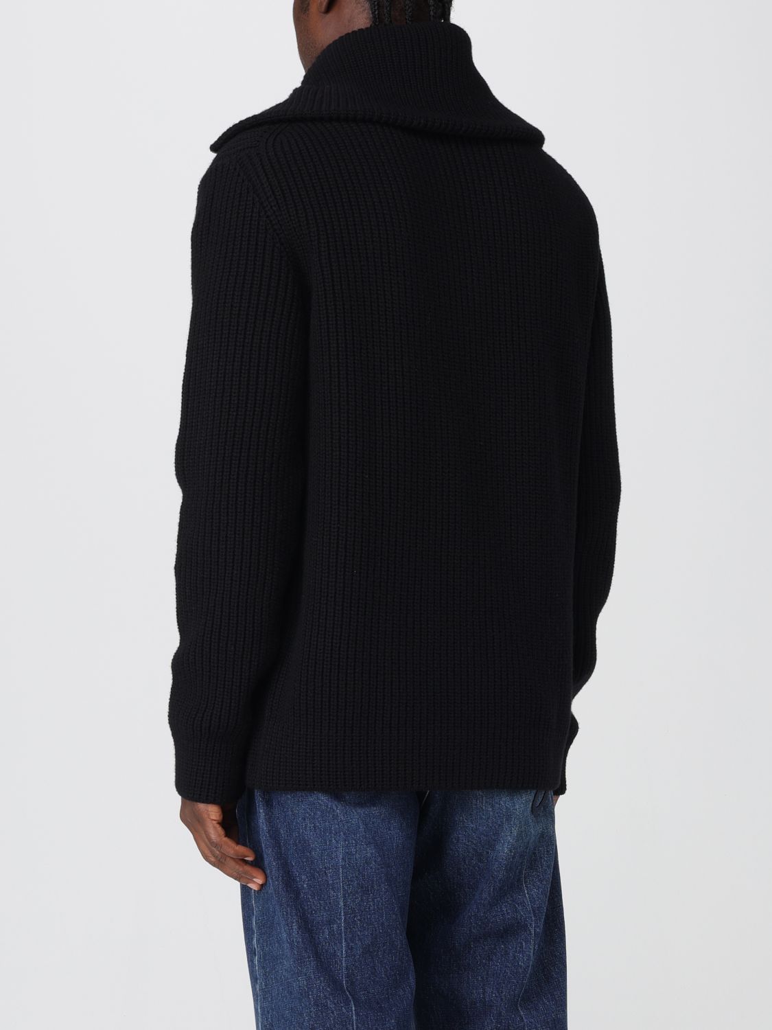 Fisherman's-knit sweater - Black