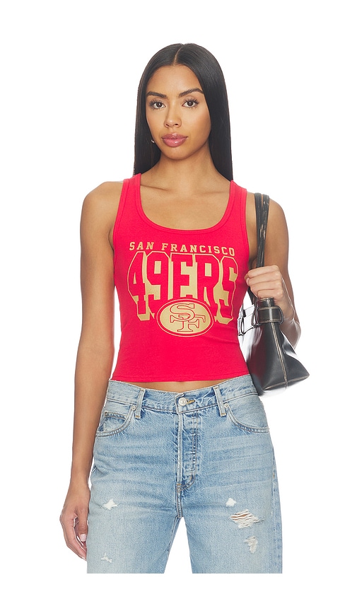 Junk Food 49ers Cut Off Rib Tank in Red. XL. Also in L