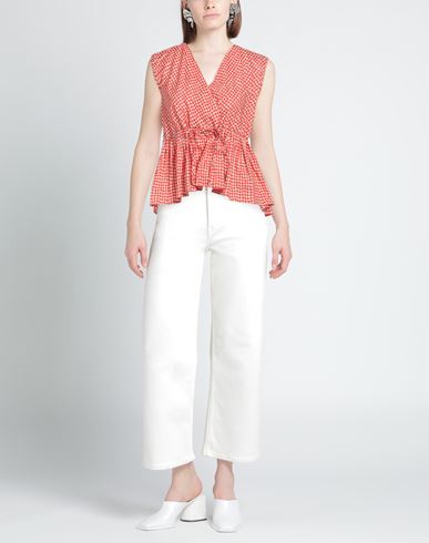 Woman Top Orange Size S Cotton, Elastane
