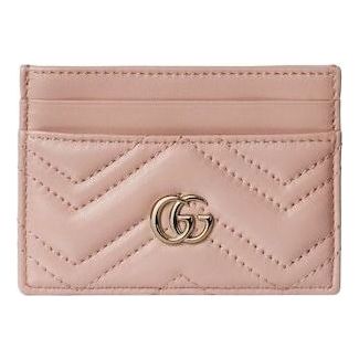 (WMNS) 26 GG Marmont Card Holder Wallet 'Pink Beige'