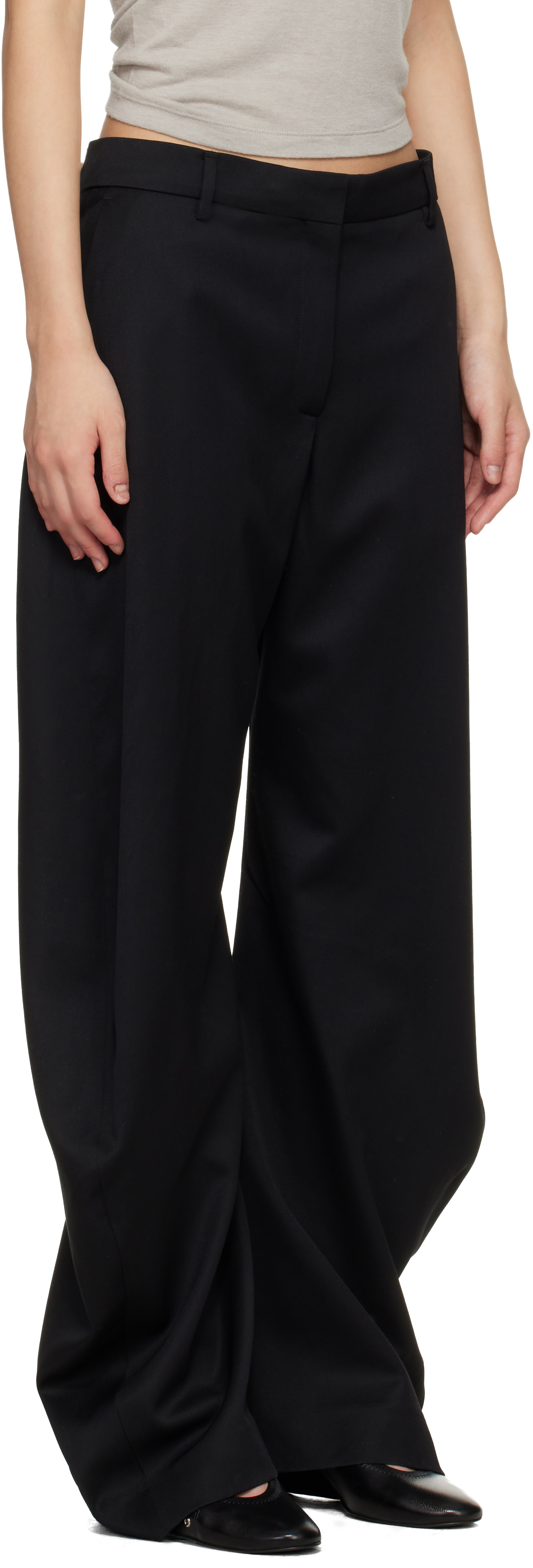 Black Wool Trousers