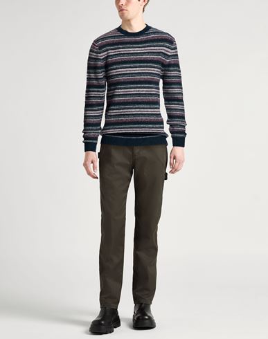 Man Sweater Navy Size L Merino Wool, Polyamide, Elastane