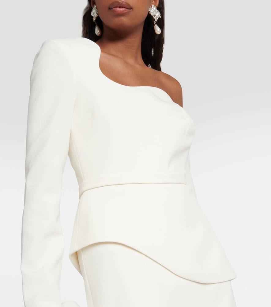 Bridal asymmetric midi dress