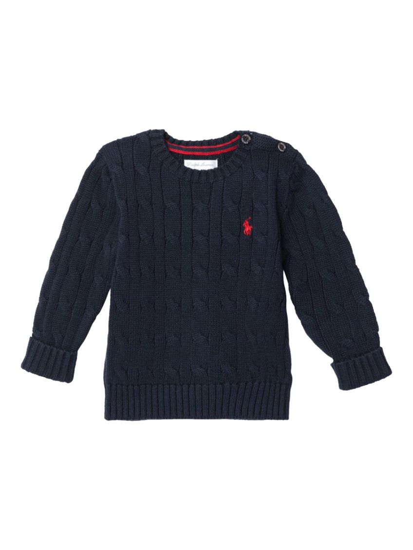 Baby Boy Navy Blue Knitted Sweater