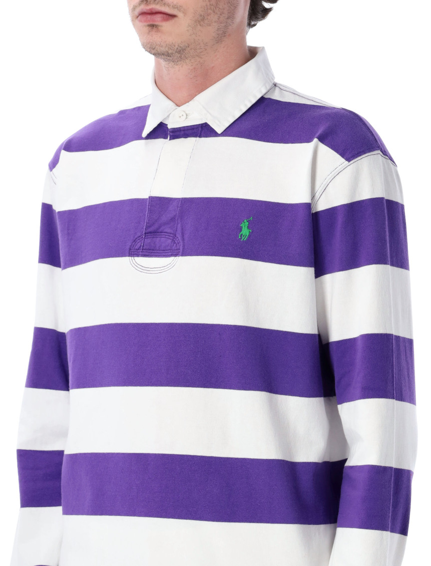 WhiteBlue Stripes Shirt Collar Polos