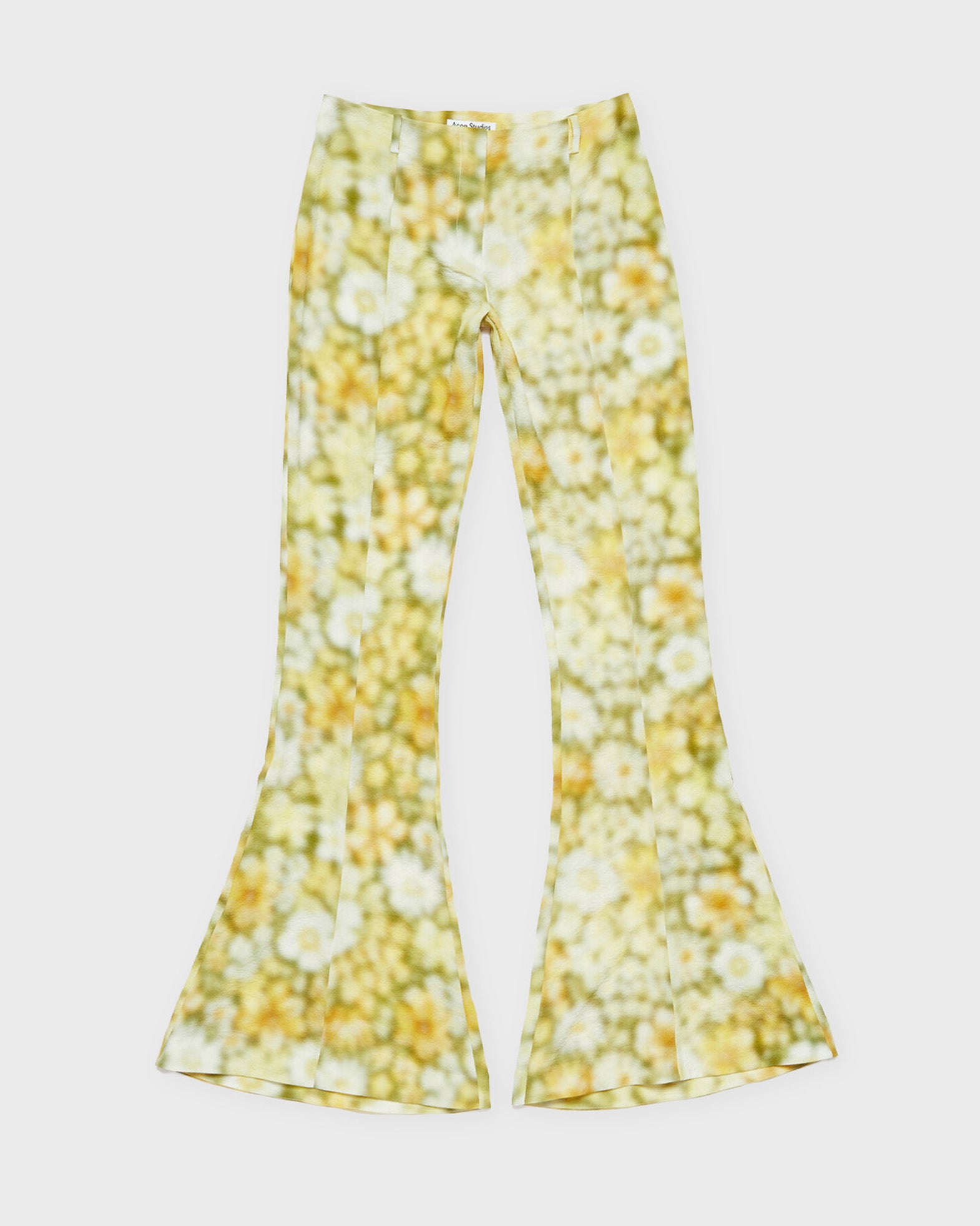 Acne Studios Trousers Bootcut Fluid Print Green