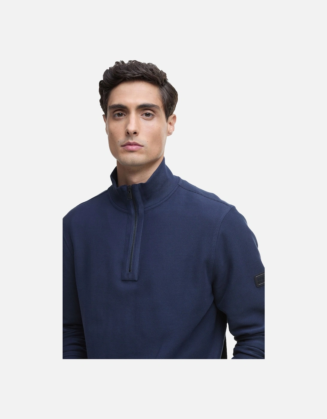 Men's Barbour International Samuel Half Zip Sweatshirt Navy - Blue - Size: SIZE 2xl