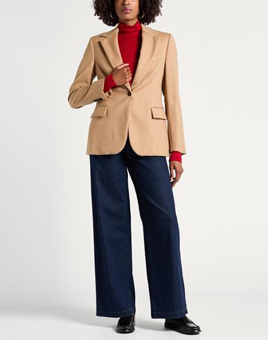 Woman Blazer Camel Size 6 Wool, Metallic fiber, Polyamide