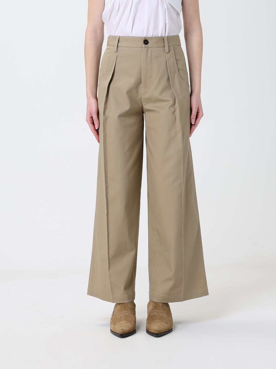 Pants Woman color Sand