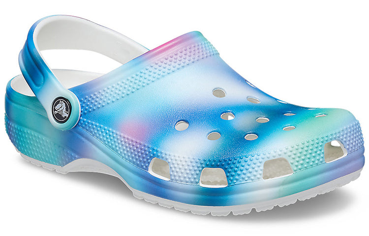 Colorful Beach Unisex Multi-Color White Sandals