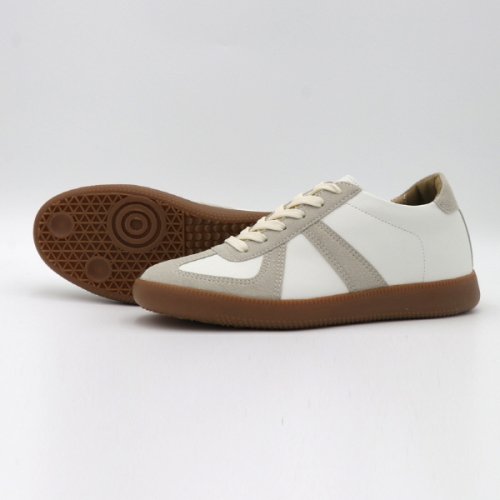 SPACBYS Height 4cm Men's German Army Sneakers White