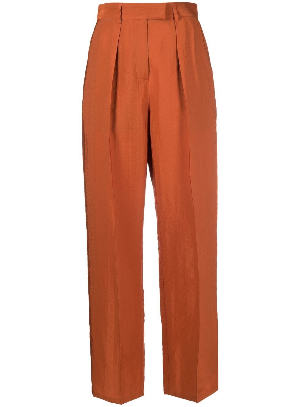 High-rise tailored trousers - Orange