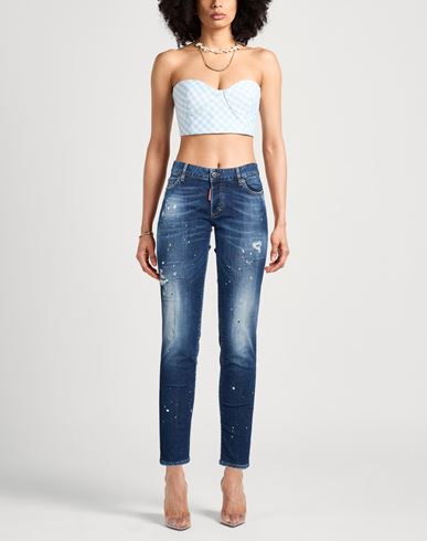 Woman Jeans Blue Size 2 Cotton, Elastane