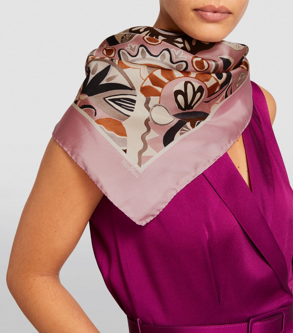 막스마라 Silk Patterned Scarf