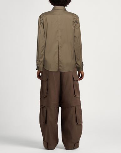 Woman Shirt Khaki Size 4 Cotton, Nylon, Elastane