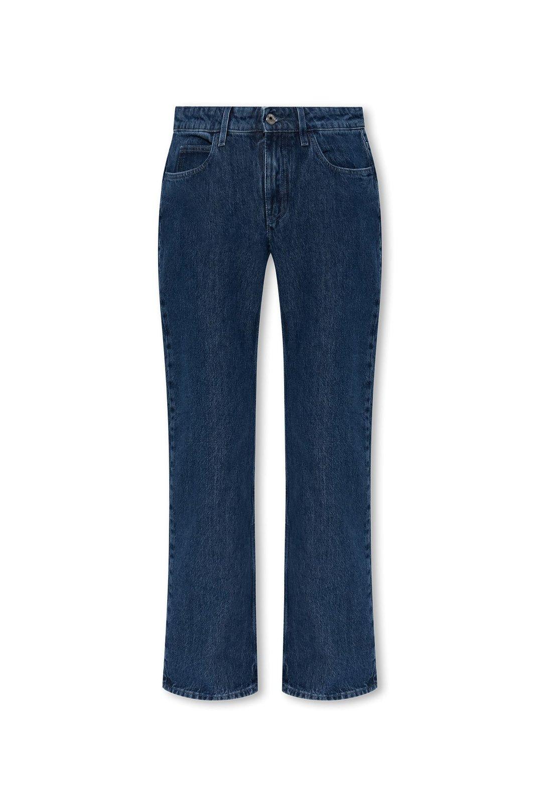 Low-rise cropped straight-leg jeans - Blue