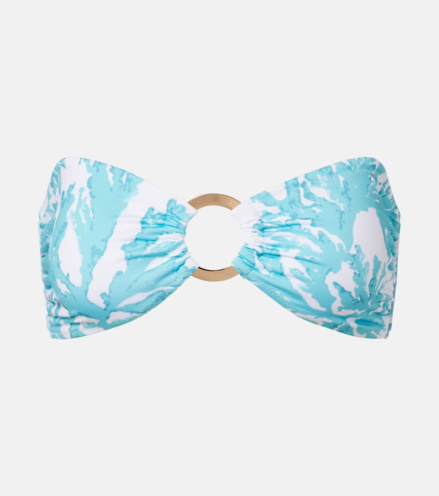 Carlotta printed bandeau bikini top