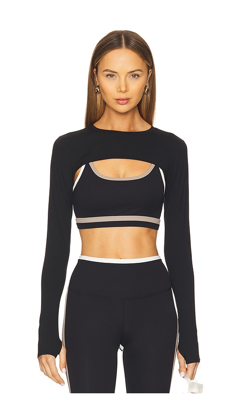 Splits59 Amelia Airweight Lite Shrug in Black. M. Also in L, S